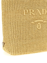 Prada Beige Raffia Tote Bag
