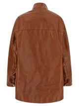 Prada Brown Calfskin Leather Jacket