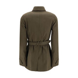 Burberry Bicolor Cotton Full-Length Jacket