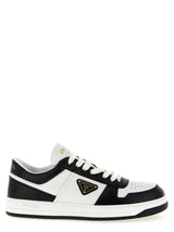 Prada Bicolor Calfskin Low Top Sneakers
