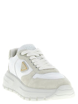 Prada White Polyamide Athletic Sneakers