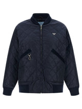 Prada Blue Recycled Polyamide Bomber