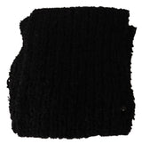 Dolce & Gabbana Black Virgin Wool Knitted Wrap Shawl Scarf