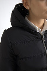 Dolce & Gabbana Black Polyester Hooded Reversible Jacket