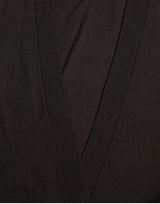 Dolce & Gabbana Black Wool V-neck Crossed Cardigan Sweater