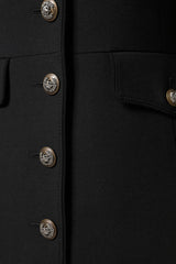 Dolce & Gabbana Black Wool Single Breasted Trench Coat Jacket