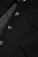 Dolce & Gabbana Black Wool Single Breasted Trench Coat Jacket
